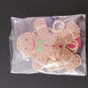 Rhinestone gingerbread necklace